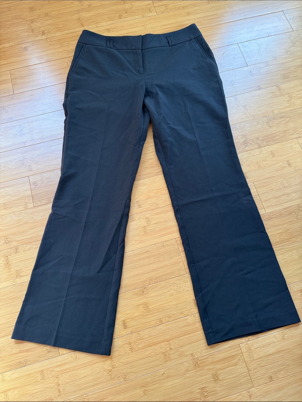 Van Heusen Black Boot‑Flare Work Pants